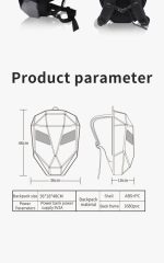 Rucsac Model IRON MAN pentru motociclete cu LED-uri, spatiu depozitare casca, protectie hardshell, ergonomic, port USB, laptop, impermeabil, Negru - imagine 7