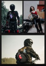 Borseta de umar moto rigida cu ecran Led si Bluetooth, Model DEVIL'S EYE - imagine 4